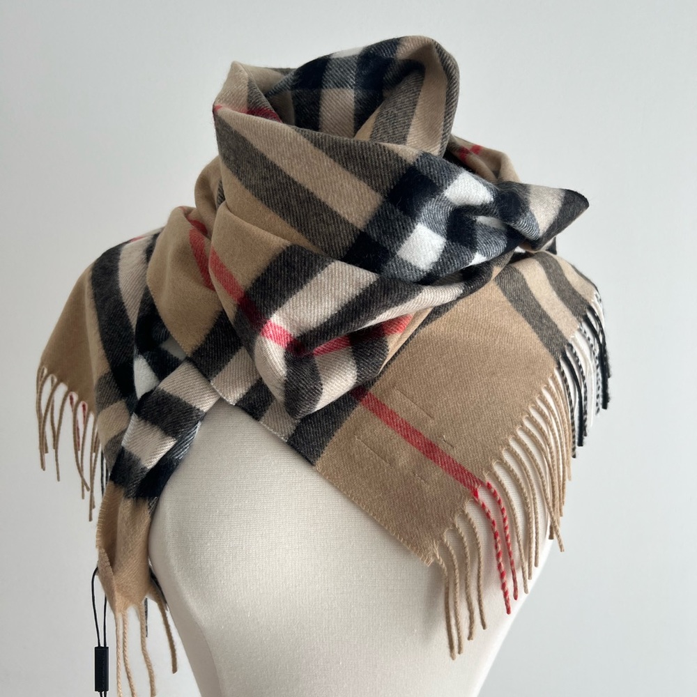 Burberry Giant Check Cashmere Scarf